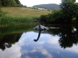 A photo of the Loch Ness Monster that can be found outside the Loch Ness Monster Exhibition in Drumnadrochit, Loch Ness, Inverness Scottish Highlands